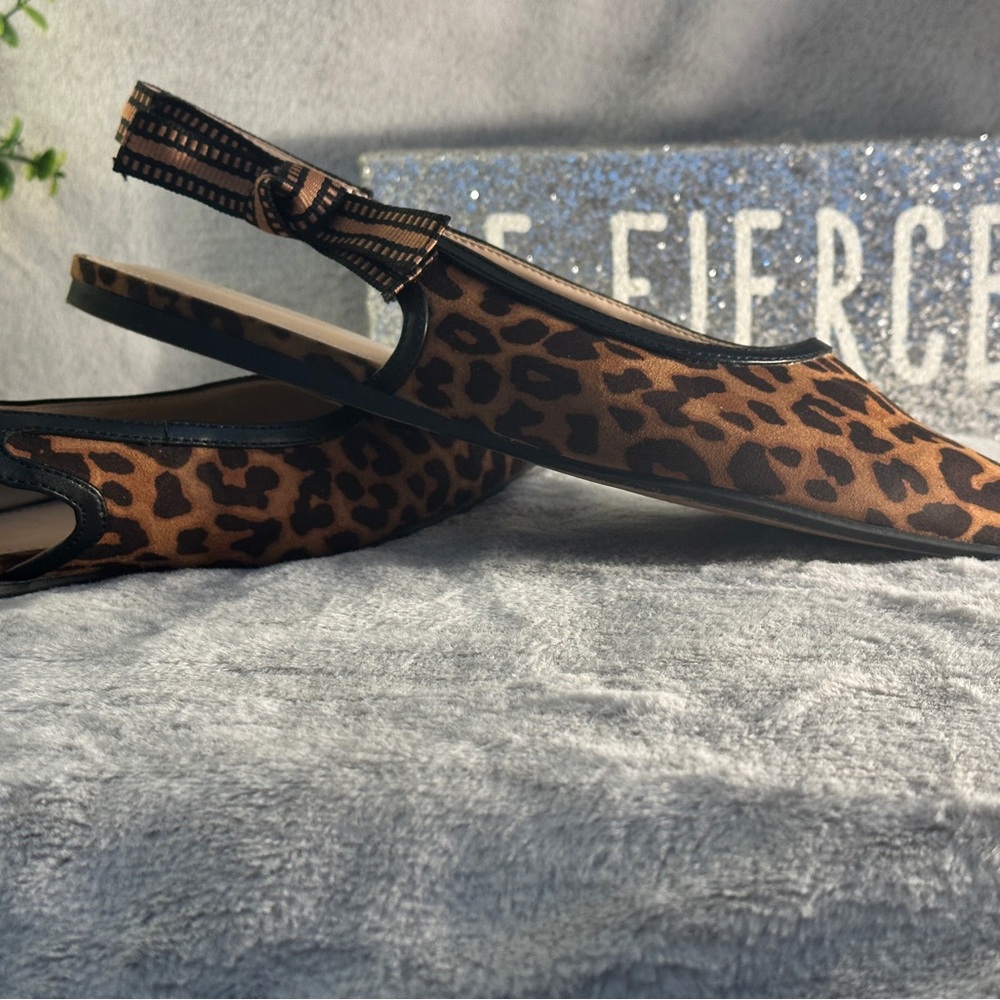 a new day Brown Leopard Slingback Flats
